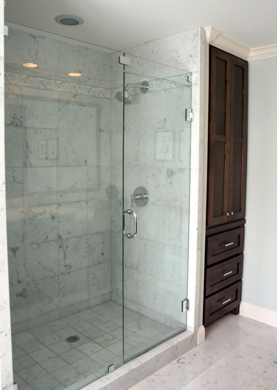 Elegant Shower with Glass Door